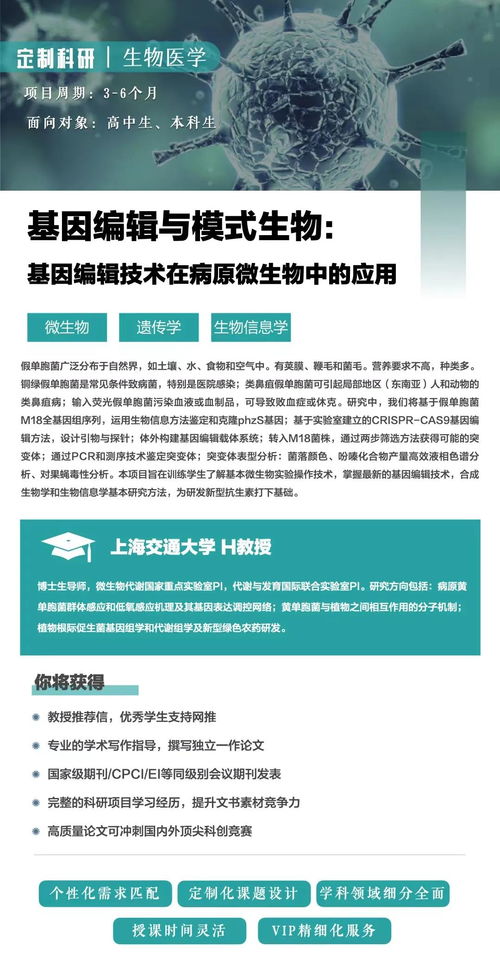 基因编辑技术在病原微生物中的应用及其生物技术研究开发前景——以上海交通大学微生物遗传学研究为例